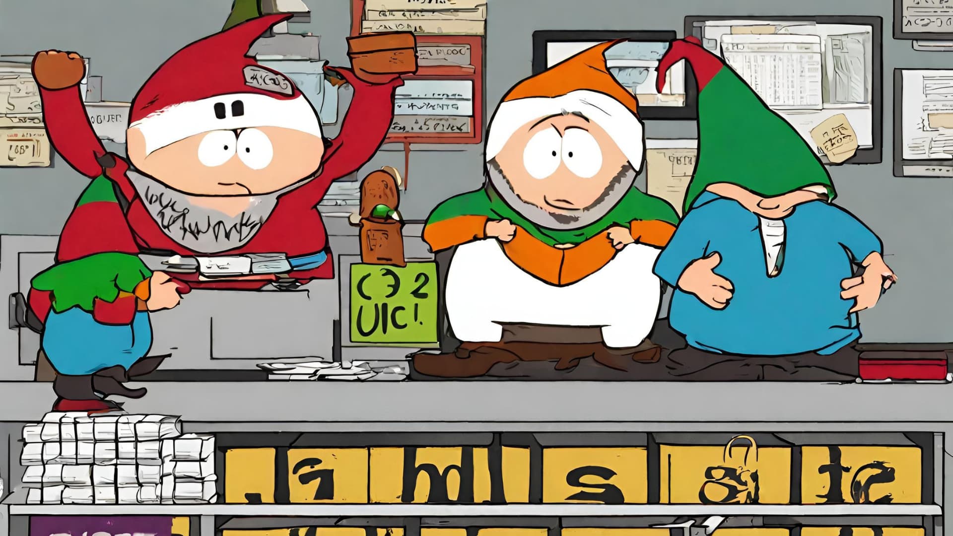 Messing with Canva Magic Studio - “South Park underpants gnomes 1) product 2) ??? 3) profit!”